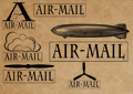 PS Brush - Airmail Stamps